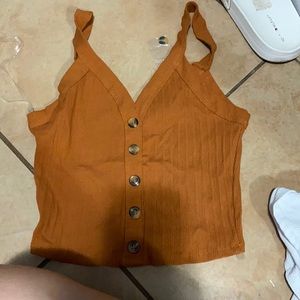 Dark orange crop top